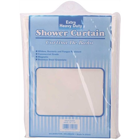 Proplus INSTITUTIONAL 8 GAUGE SHOWER CURTAIN, 70 IN. X 72 IN 553025